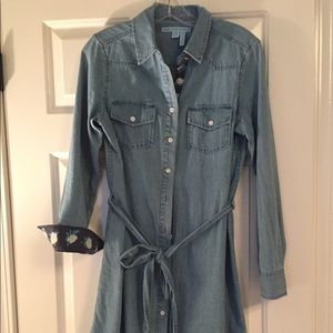Draper James chambray shirt dress